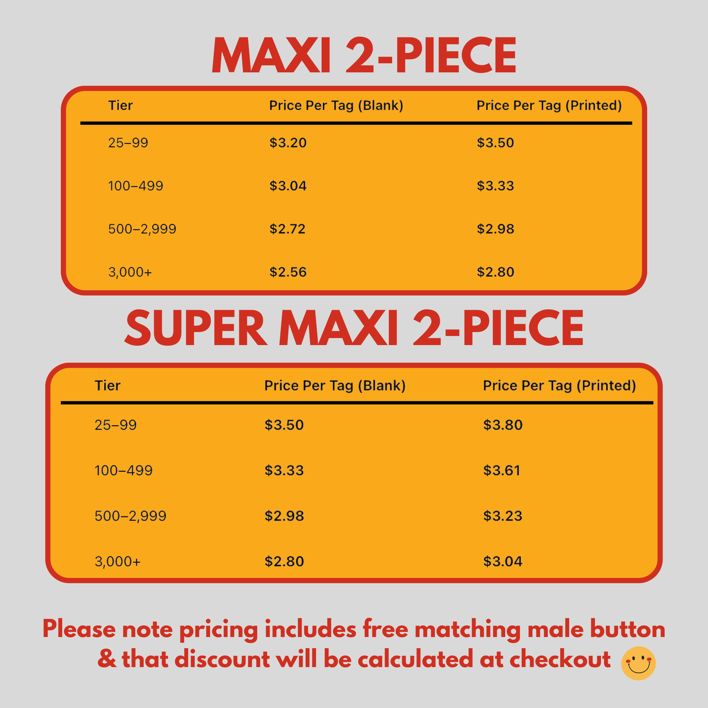 2 Piece VID Cattle Ear Tags